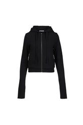 LIGHTWEIGHT CROPPED ZIP-UP / BLK
