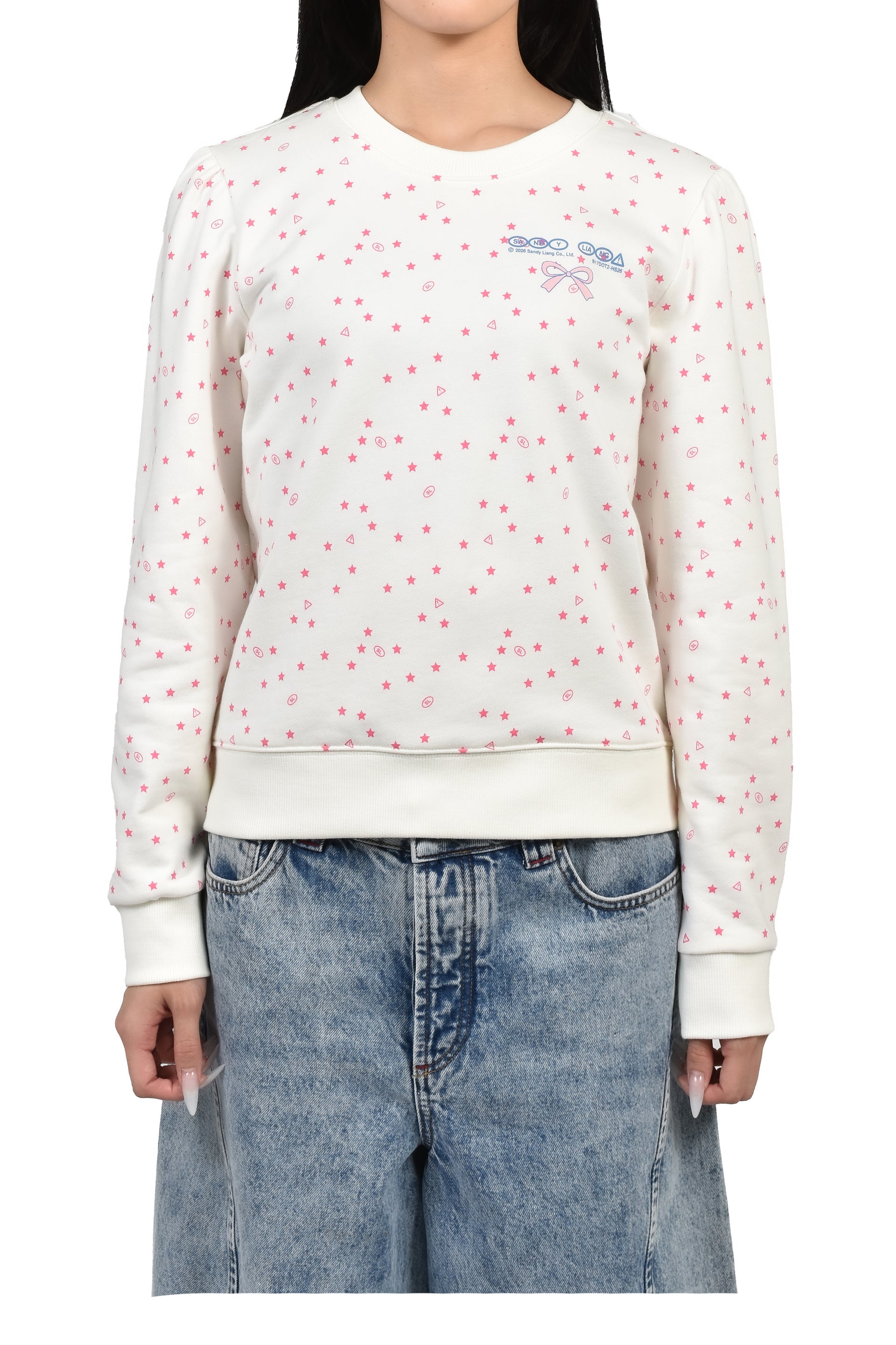 POLKA SWEATSHIRT / WHT