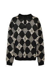 DIAMOND KNIT POLO SHIRT / BLK