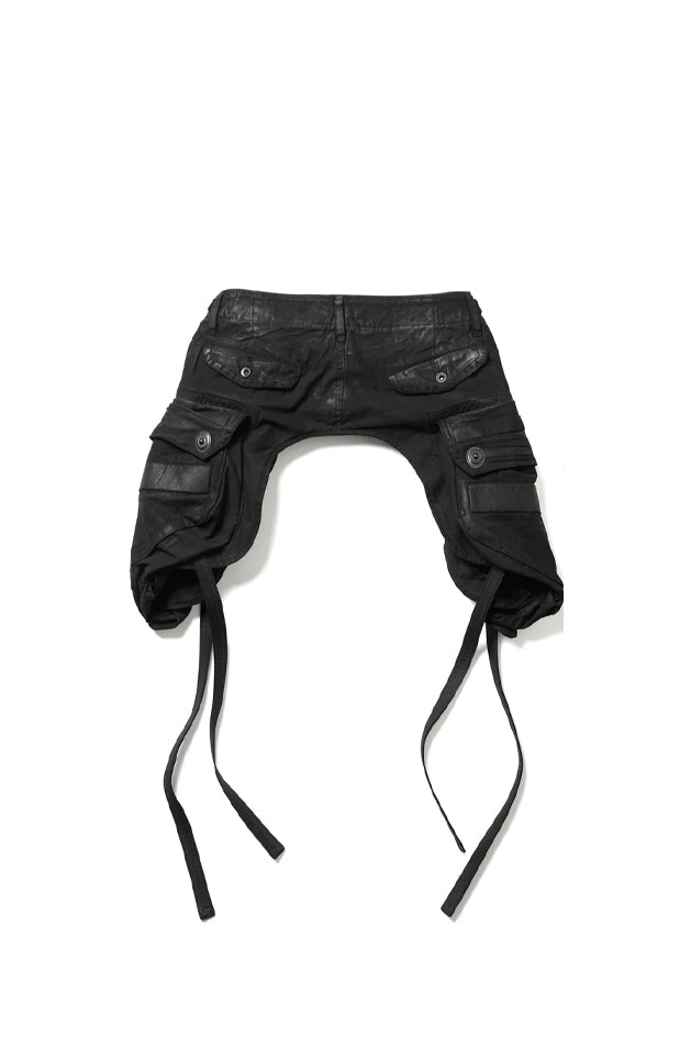 COTTON BACK SATIN GASMASK CHAPS / BLK