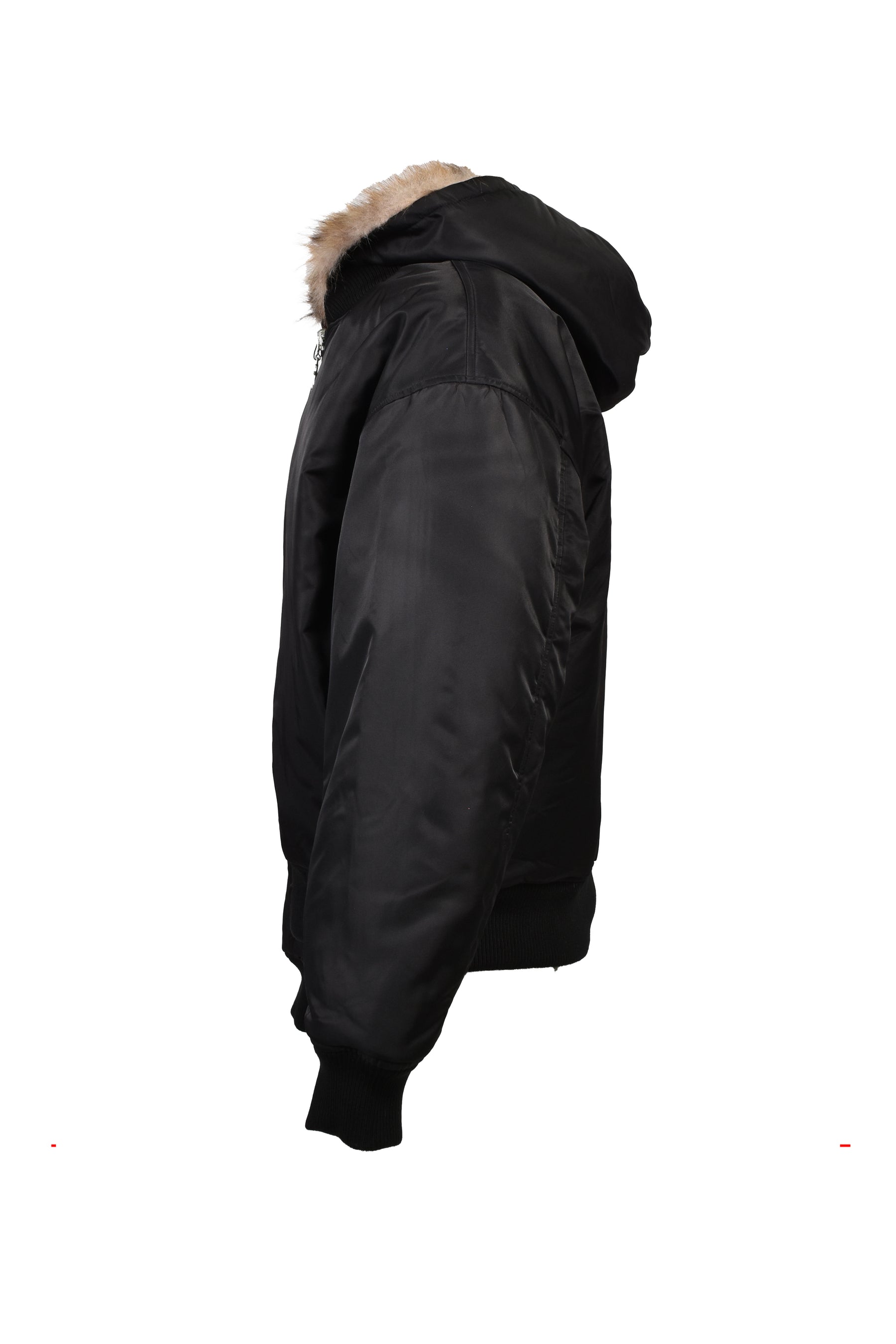REVERSIBLE LEOPARD FUR JACKET / BLK