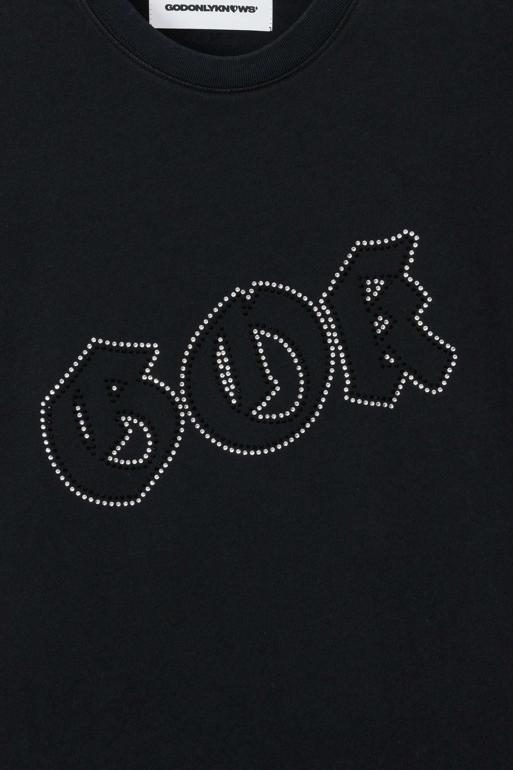 RHINE STONE TEE (EXCLUSIVE) / BLK