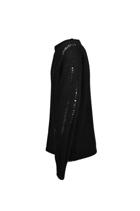 MOHAIR DAMAGE KNIT PULLOVER / BLK