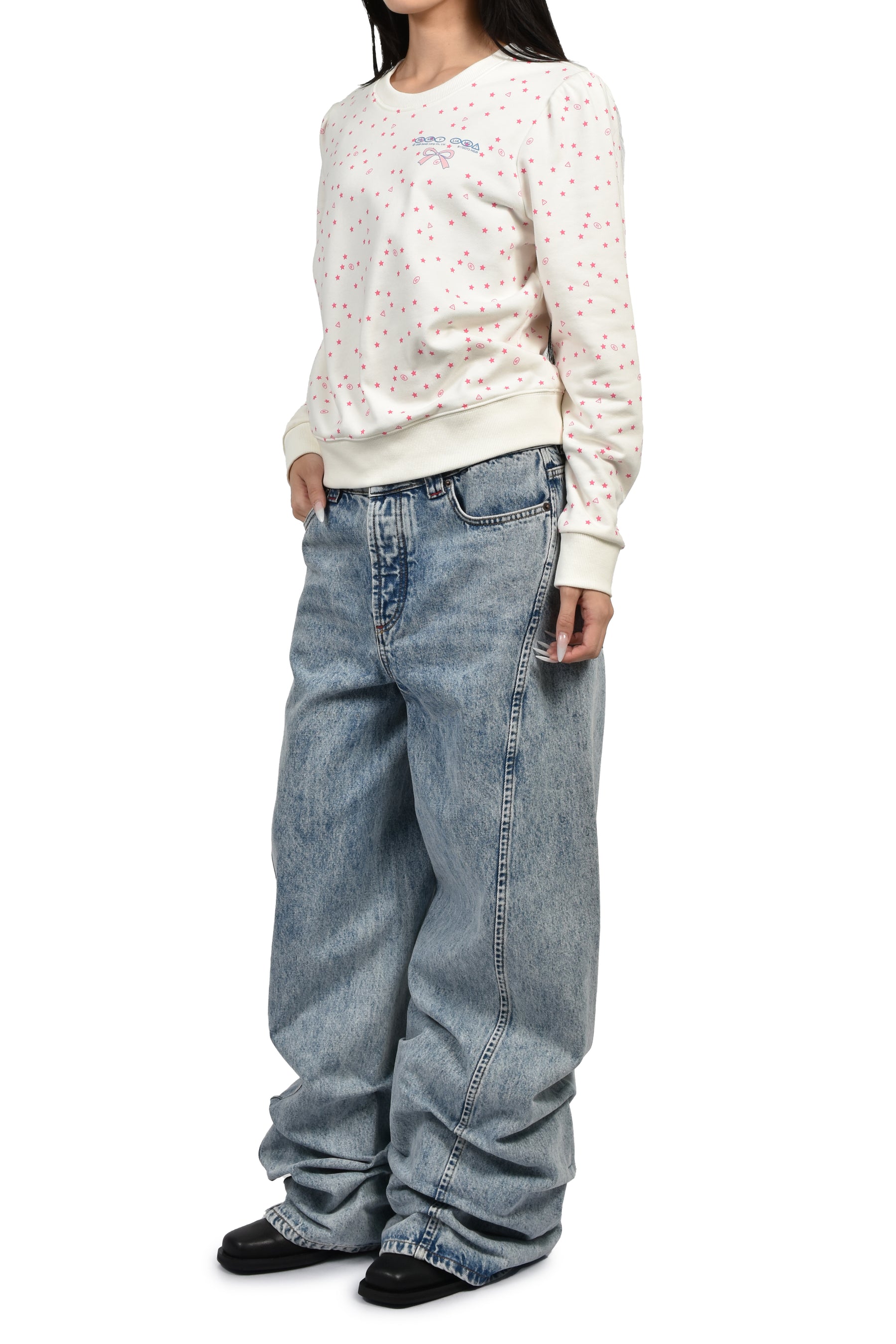 POLKA SWEATSHIRT / WHT
