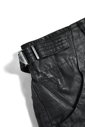 COTTON BACK SATIN GASMASK CHAPS / BLK