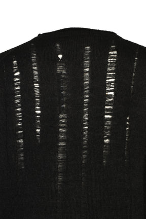 MOHAIR DAMAGE KNIT PULLOVER / BLK