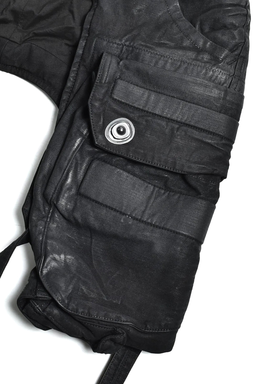 COTTON BACK SATIN GASMASK CHAPS / BLK
