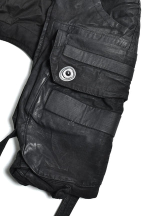 COTTON BACK SATIN GASMASK CHAPS / BLK