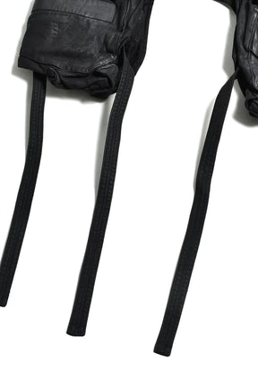 COTTON BACK SATIN GASMASK CHAPS / BLK