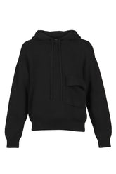 Pocket Hooded Sweater / Black