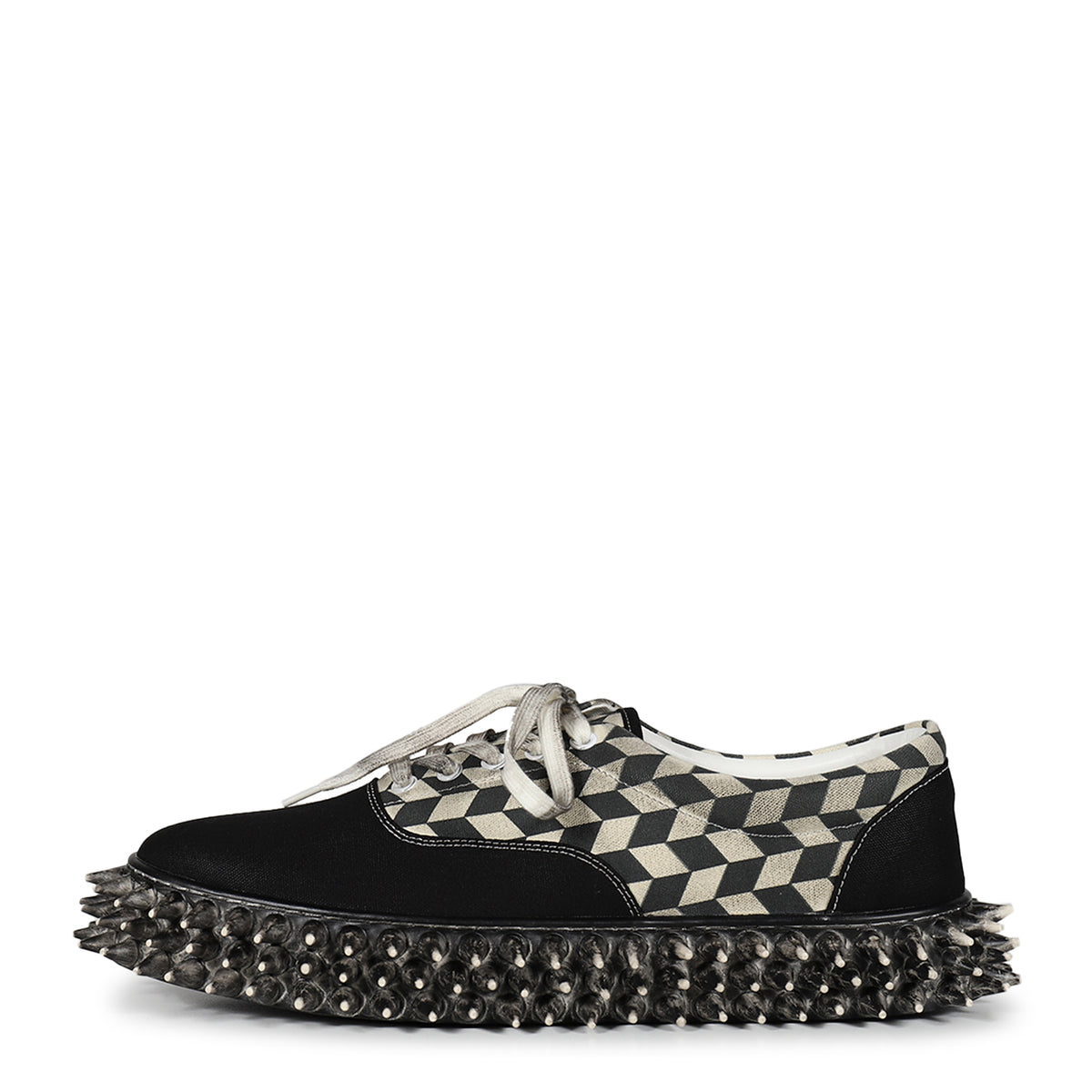 doublet ダブレット SS26 DIRTY SPIKE CANVAS SNEAKER / BLK - NUBIAN