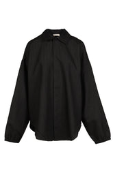 ELASTIC CUFF SHIRT / BLK STRIPED