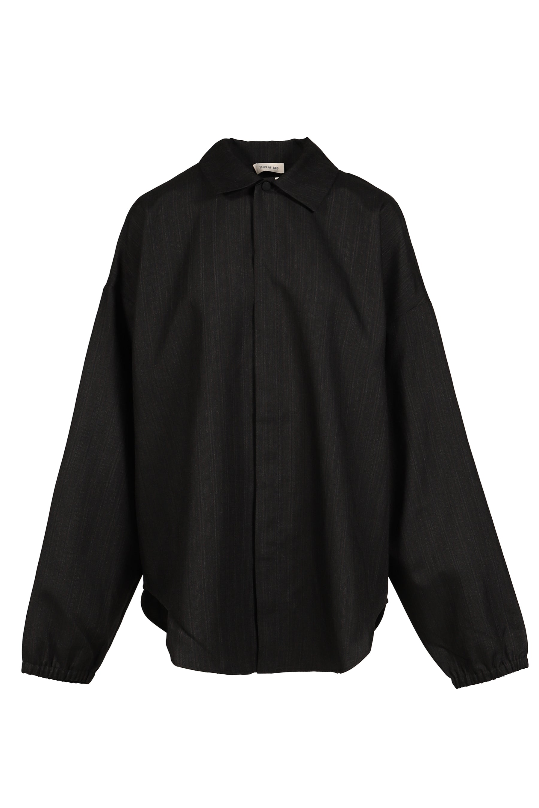 ELASTIC CUFF SHIRT / BLK STRIPED