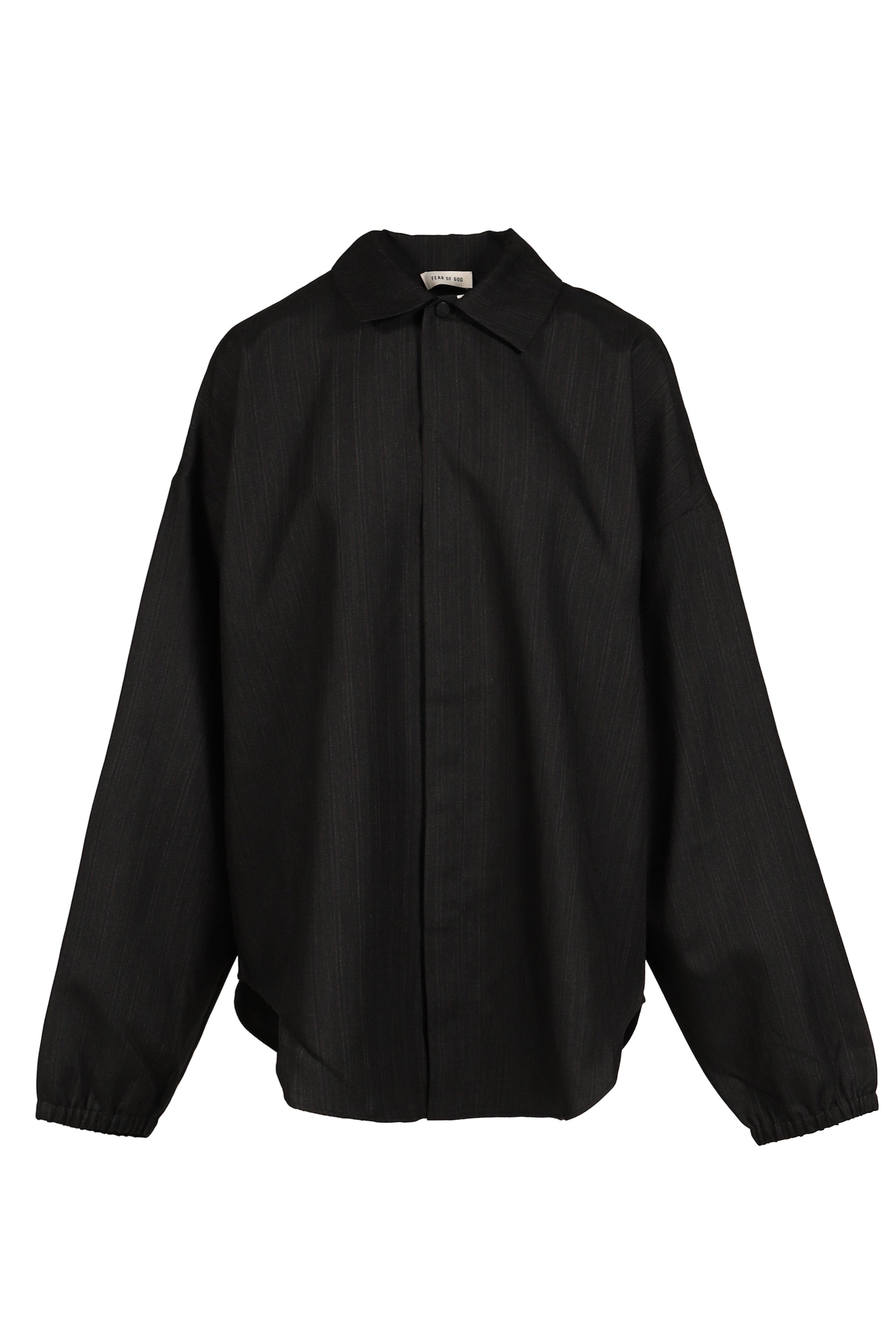 ELASTIC CUFF SHIRT / BLK STRIPED