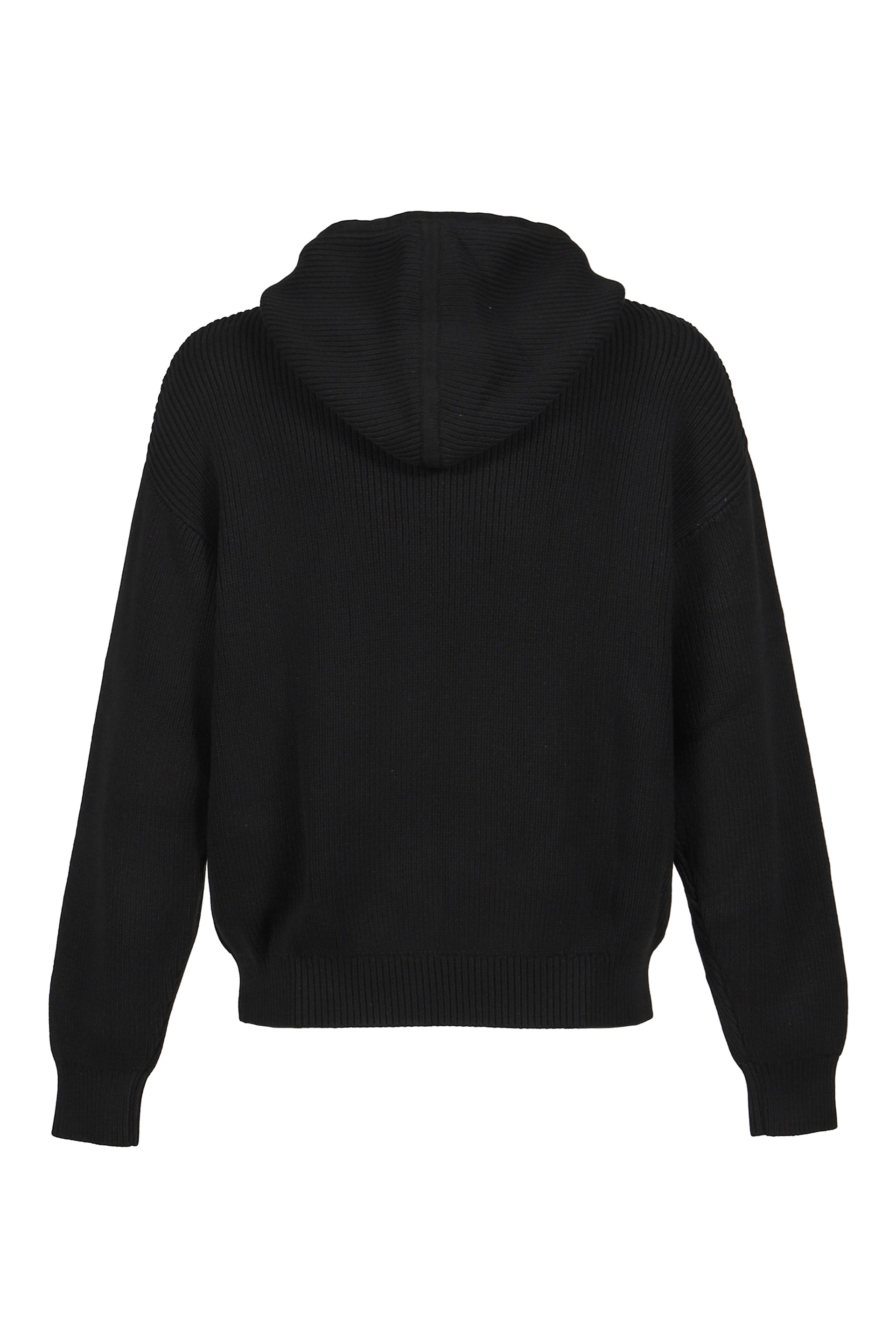 POCKET HOODED SWEATER / BLK