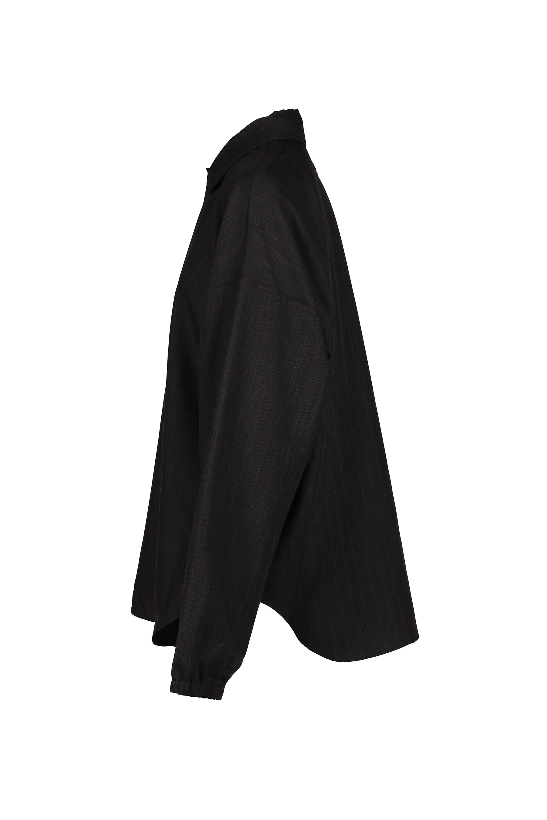 ELASTIC CUFF SHIRT / BLK STRIPED