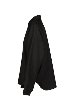 ELASTIC CUFF SHIRT / BLK STRIPED
