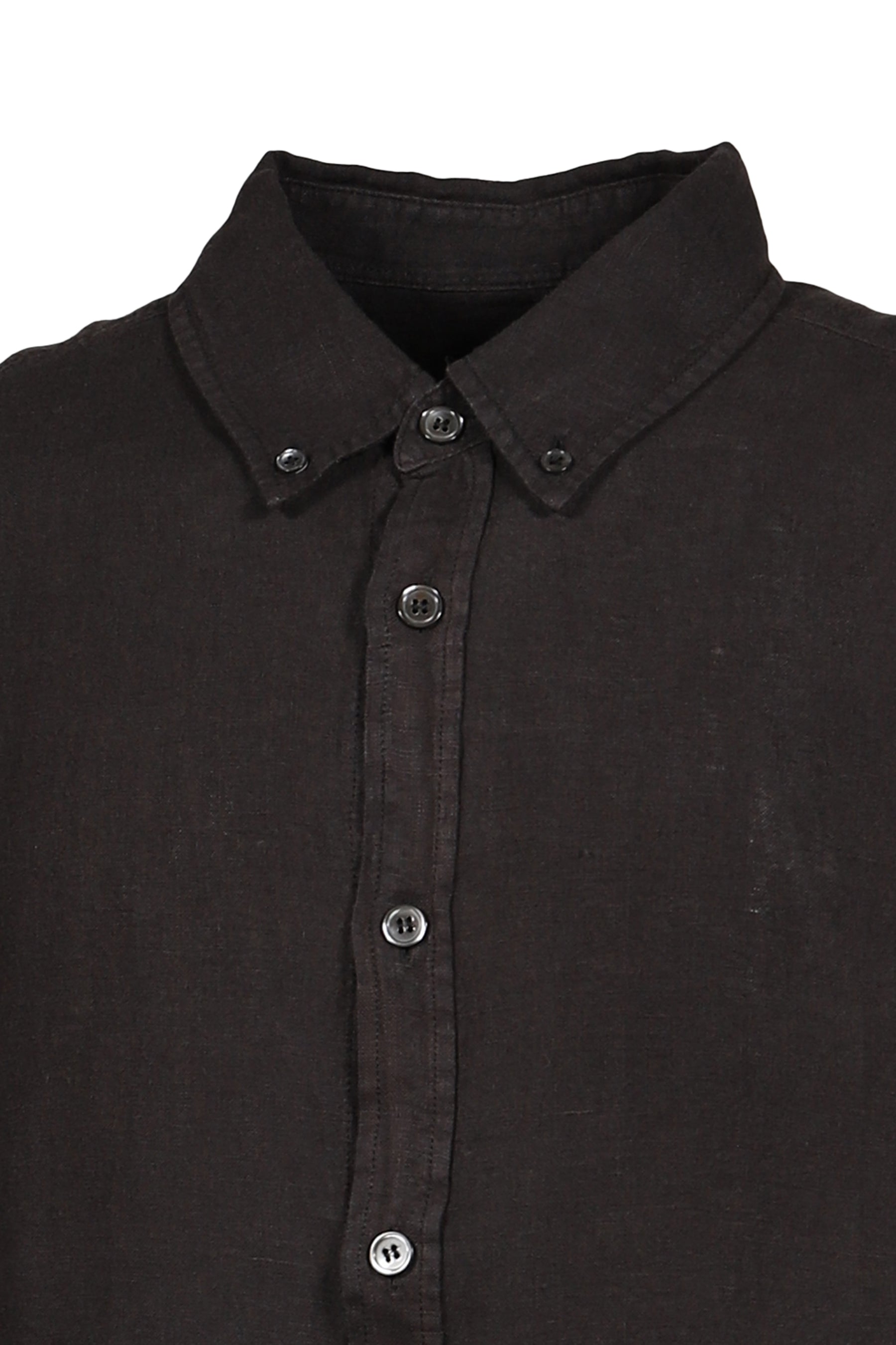 LINEN DYED OVERSIZED SHIRT / WASHED CHA