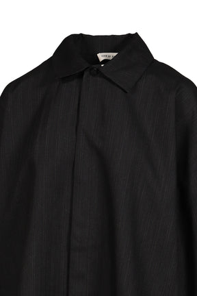 ELASTIC CUFF SHIRT / BLK STRIPED