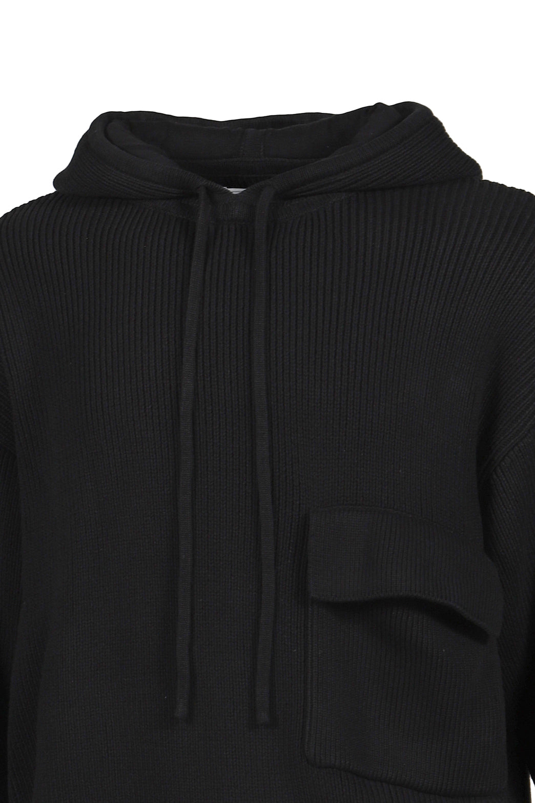 Pocket Hooded Sweater / Black
