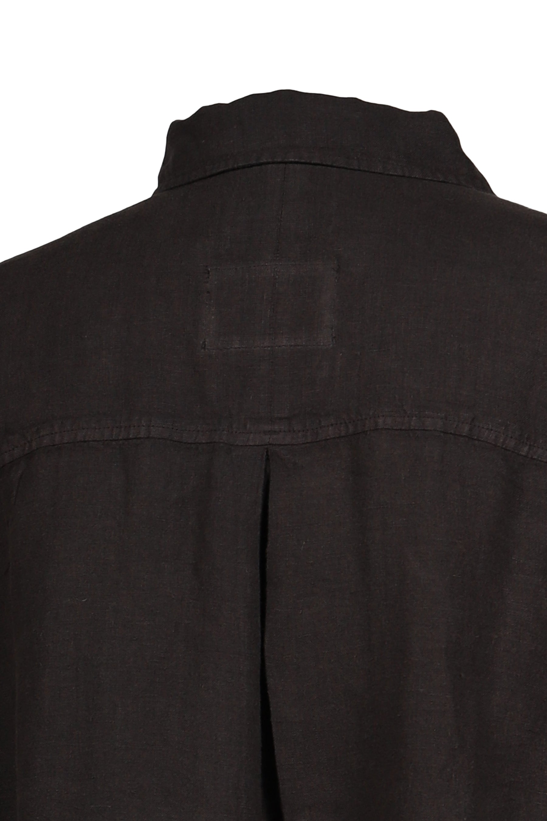 LINEN DYED OVERSIZED SHIRT / WASHED CHA