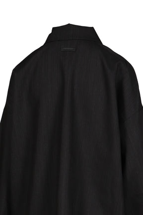 ELASTIC CUFF SHIRT / BLK STRIPED