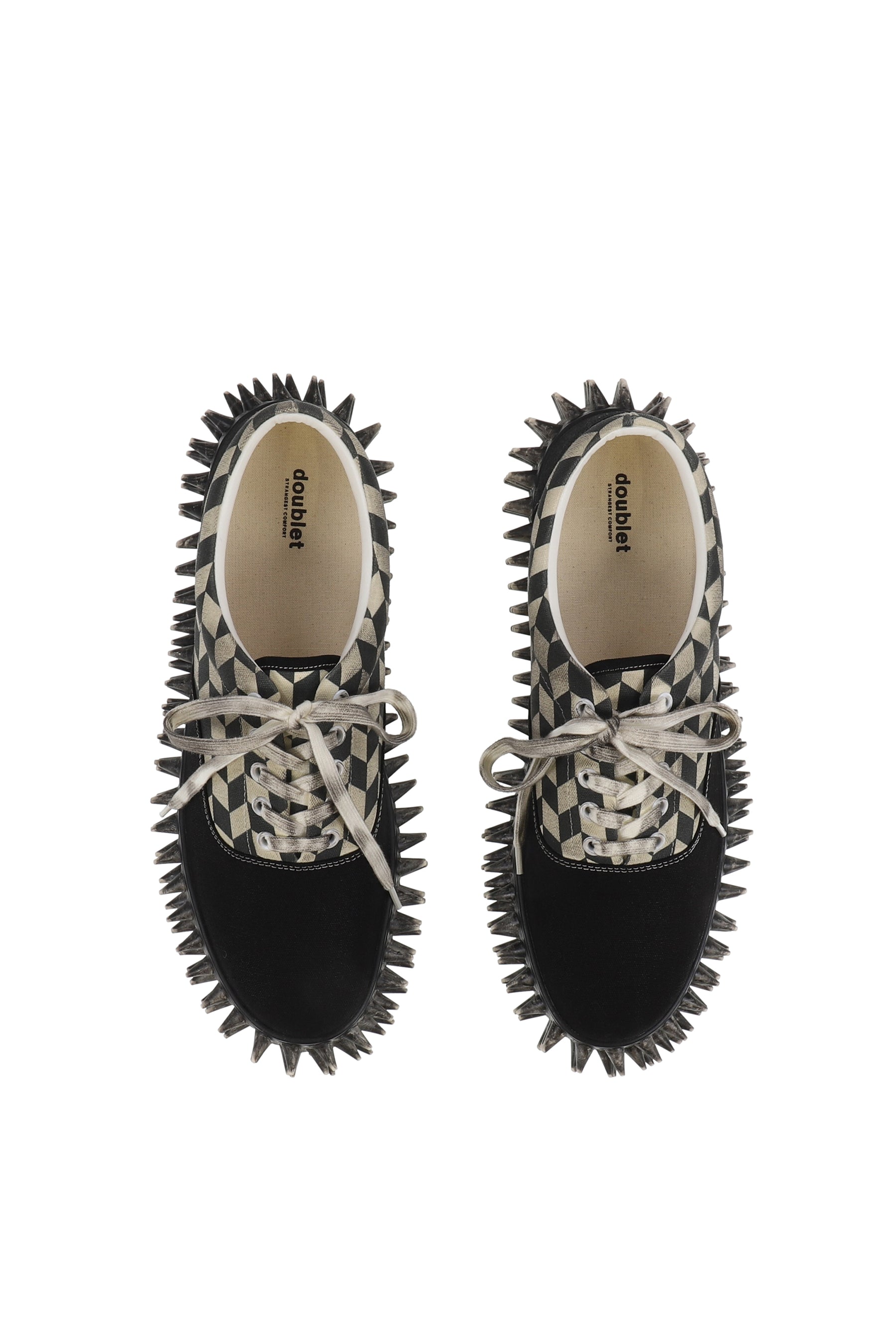 DIRTY SPIKE CANVAS SNEAKER / BLK