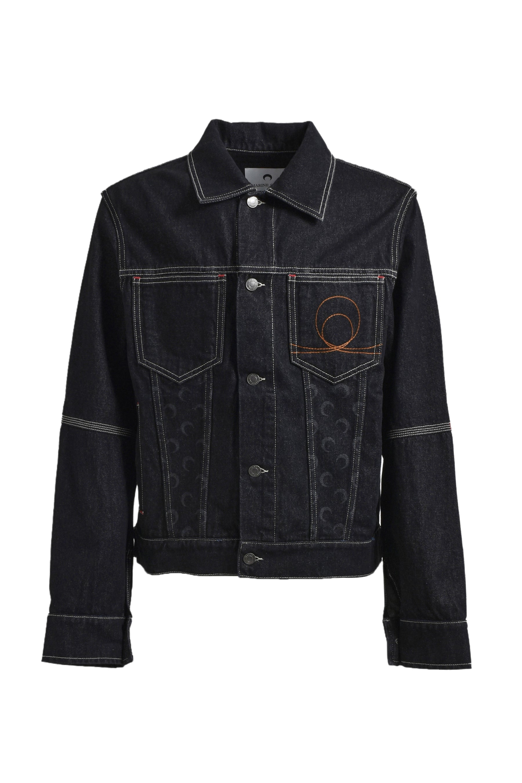 MOON LASER DENIM TRUCKER JACKET / BLK