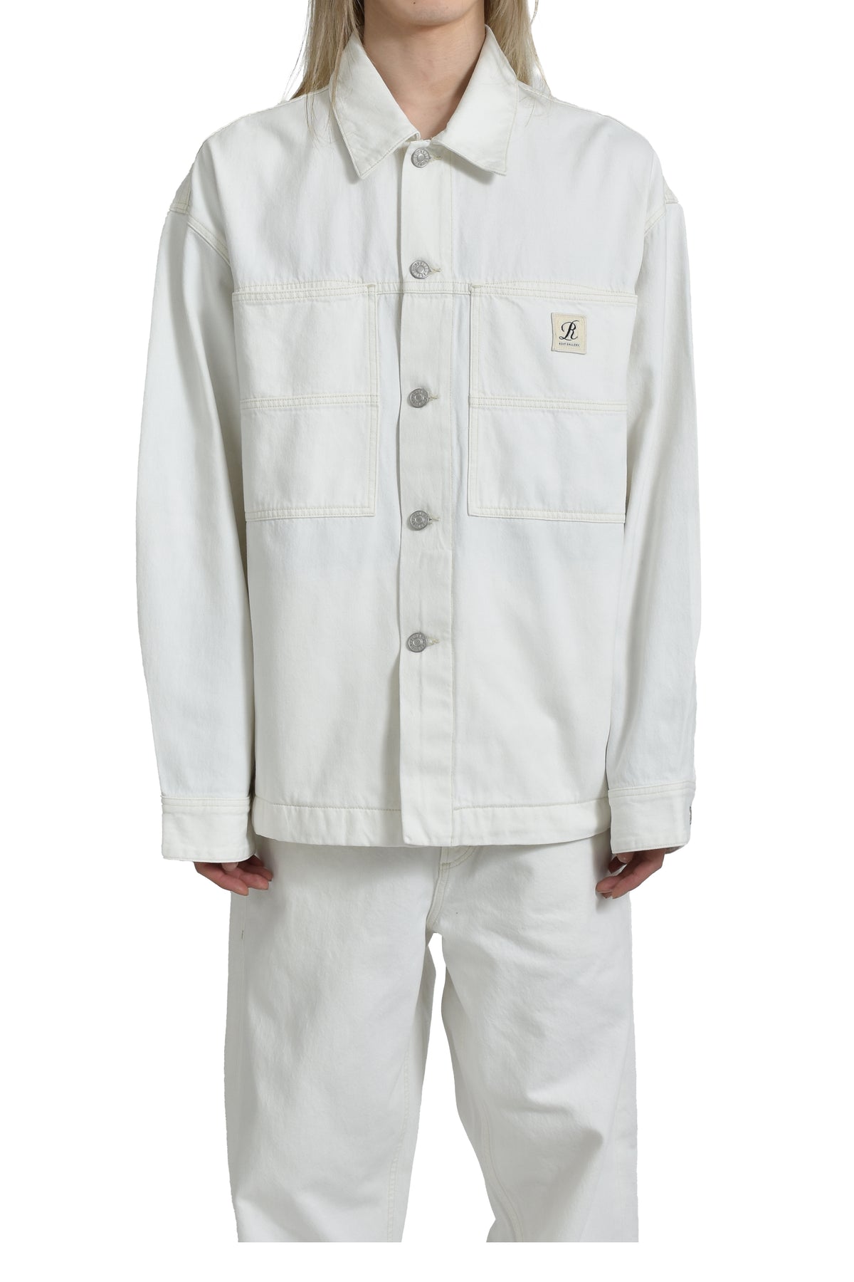 ERVING SHIRT JACKET IN CHALK WHITE / CHALK WHT