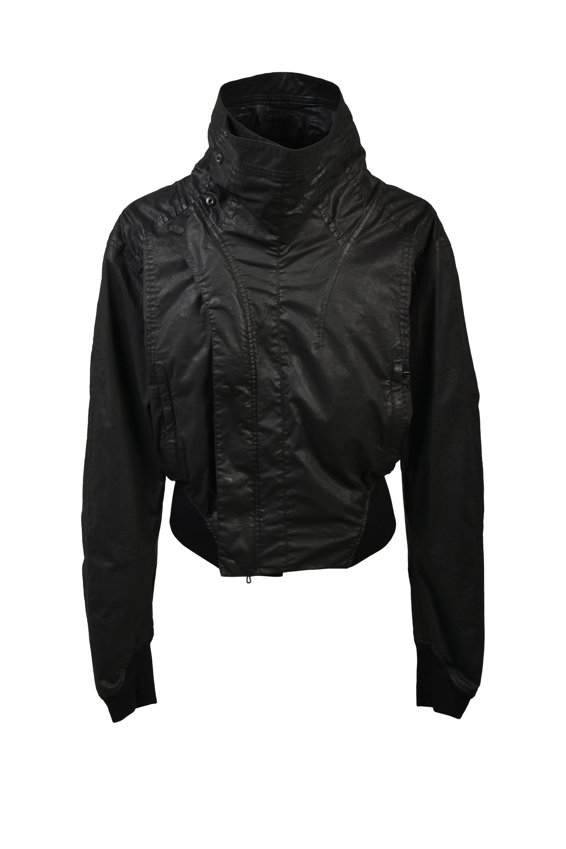 COATED CLOTH BLOUSON / BLK