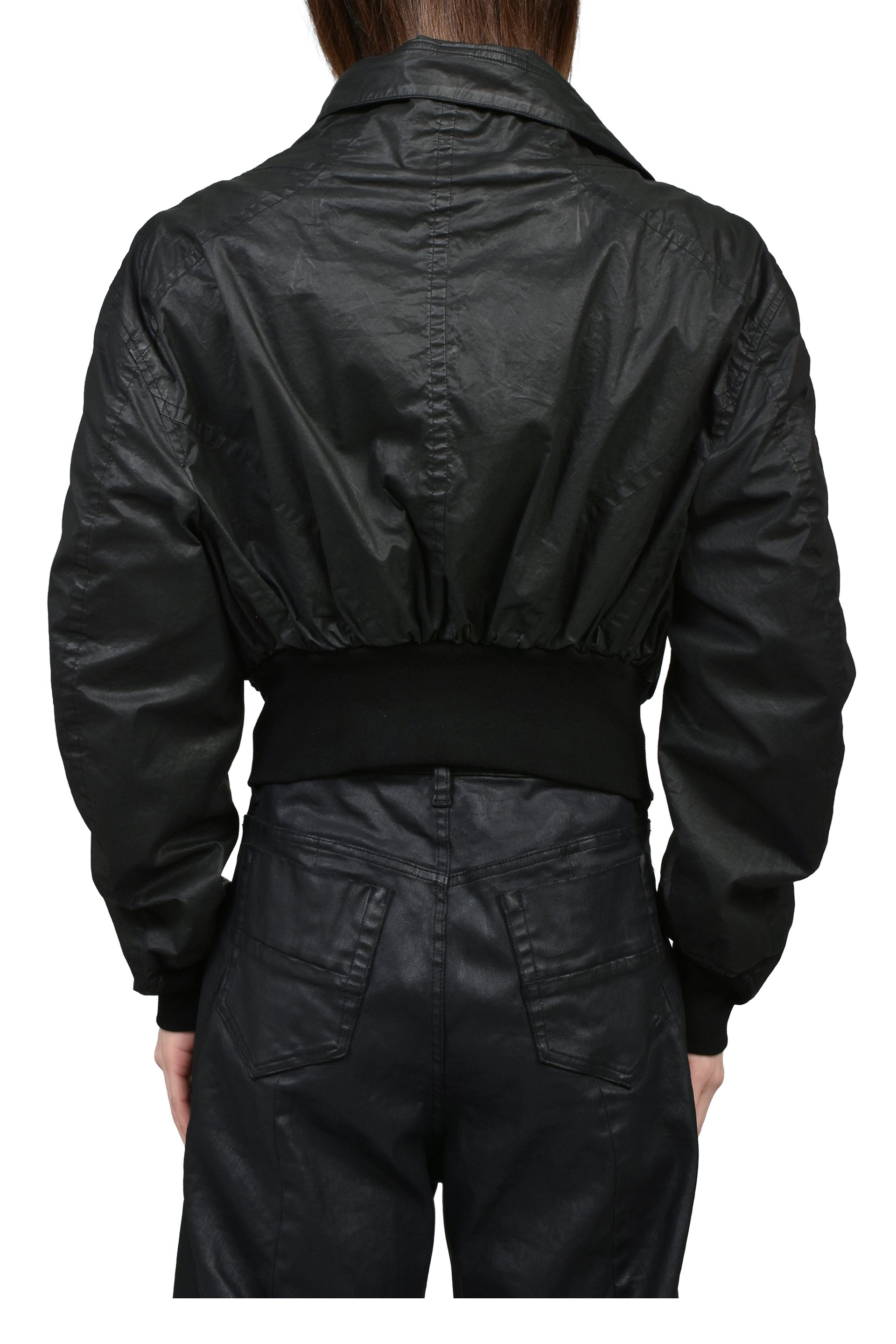COATED CLOTH BLOUSON / BLK