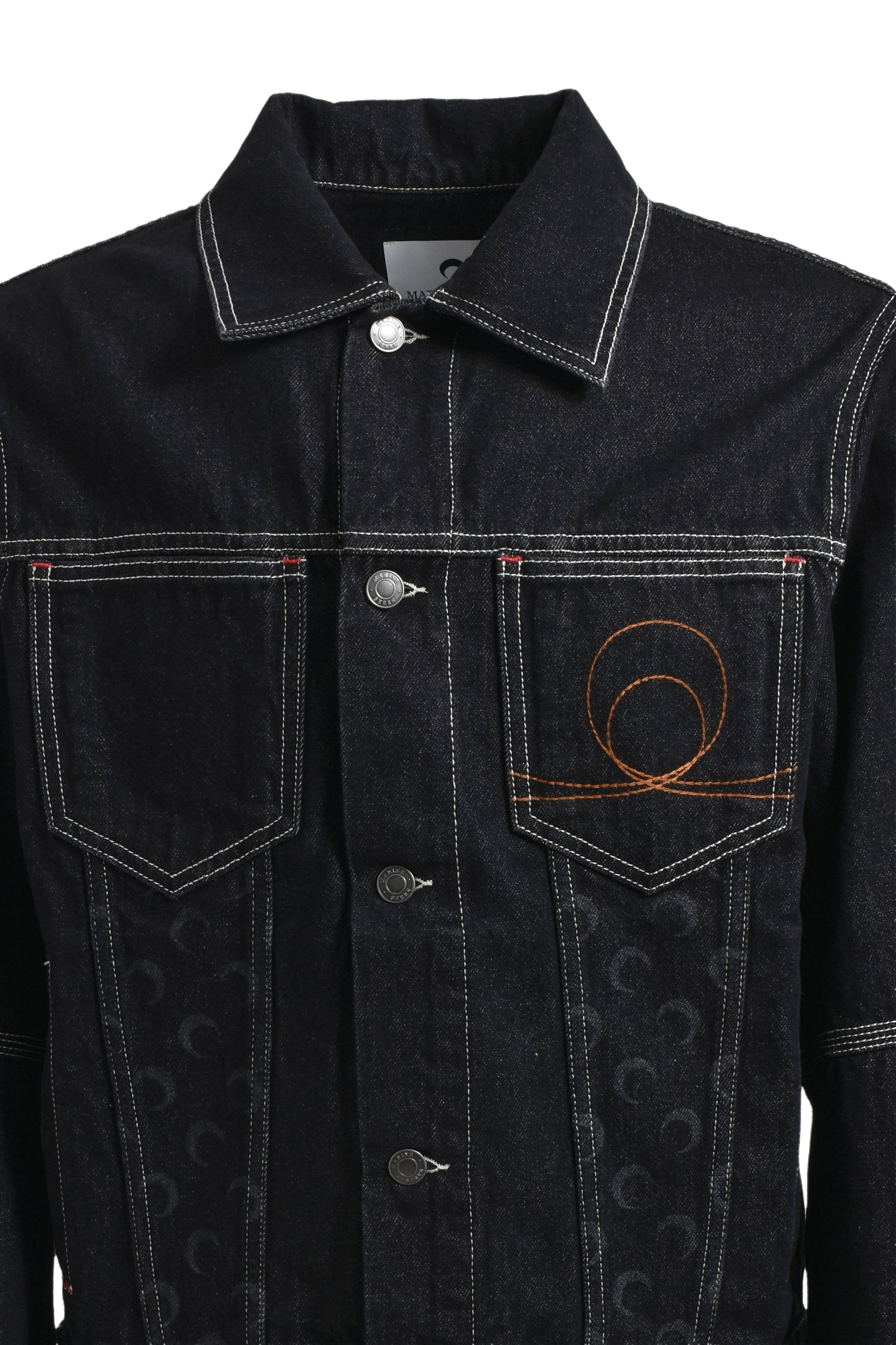 MOON LASER DENIM TRUCKER JACKET / BLK