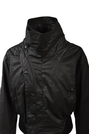 COATED CLOTH BLOUSON / BLK