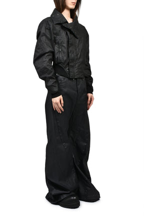 COATED CLOTH BLOUSON / BLK
