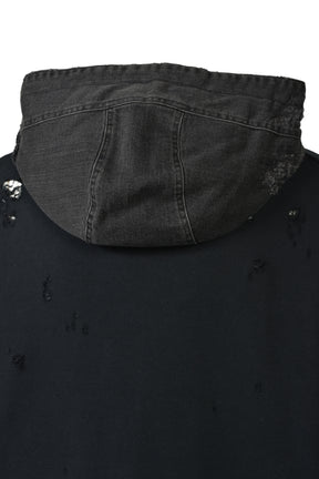 D.HYGEN DENIM OVERSIZED HOODIE / BLK