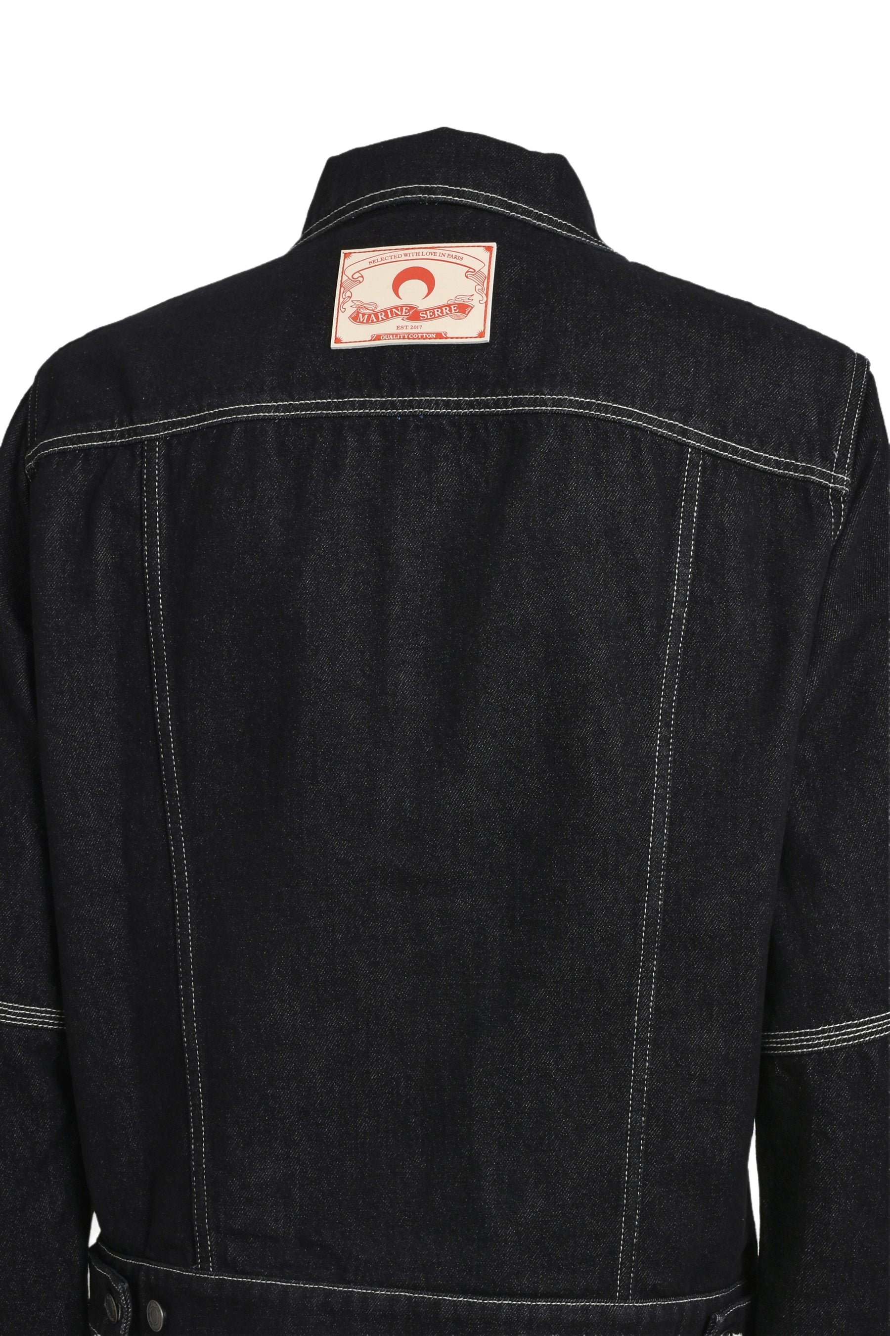 MOON LASER DENIM TRUCKER JACKET / BLK