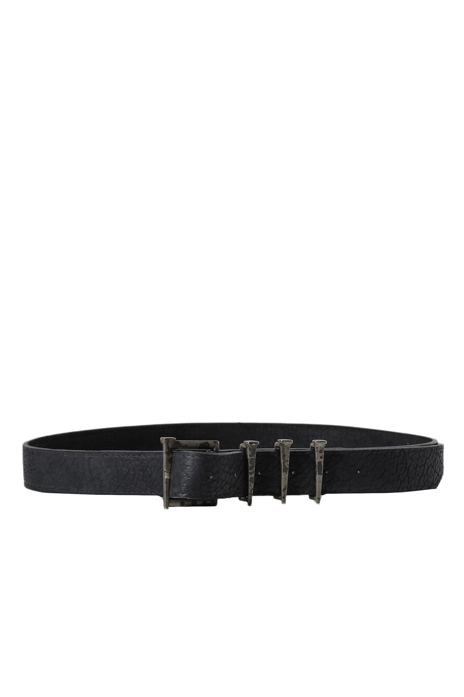 925. SILVER BOX NAIL BELT / BLK