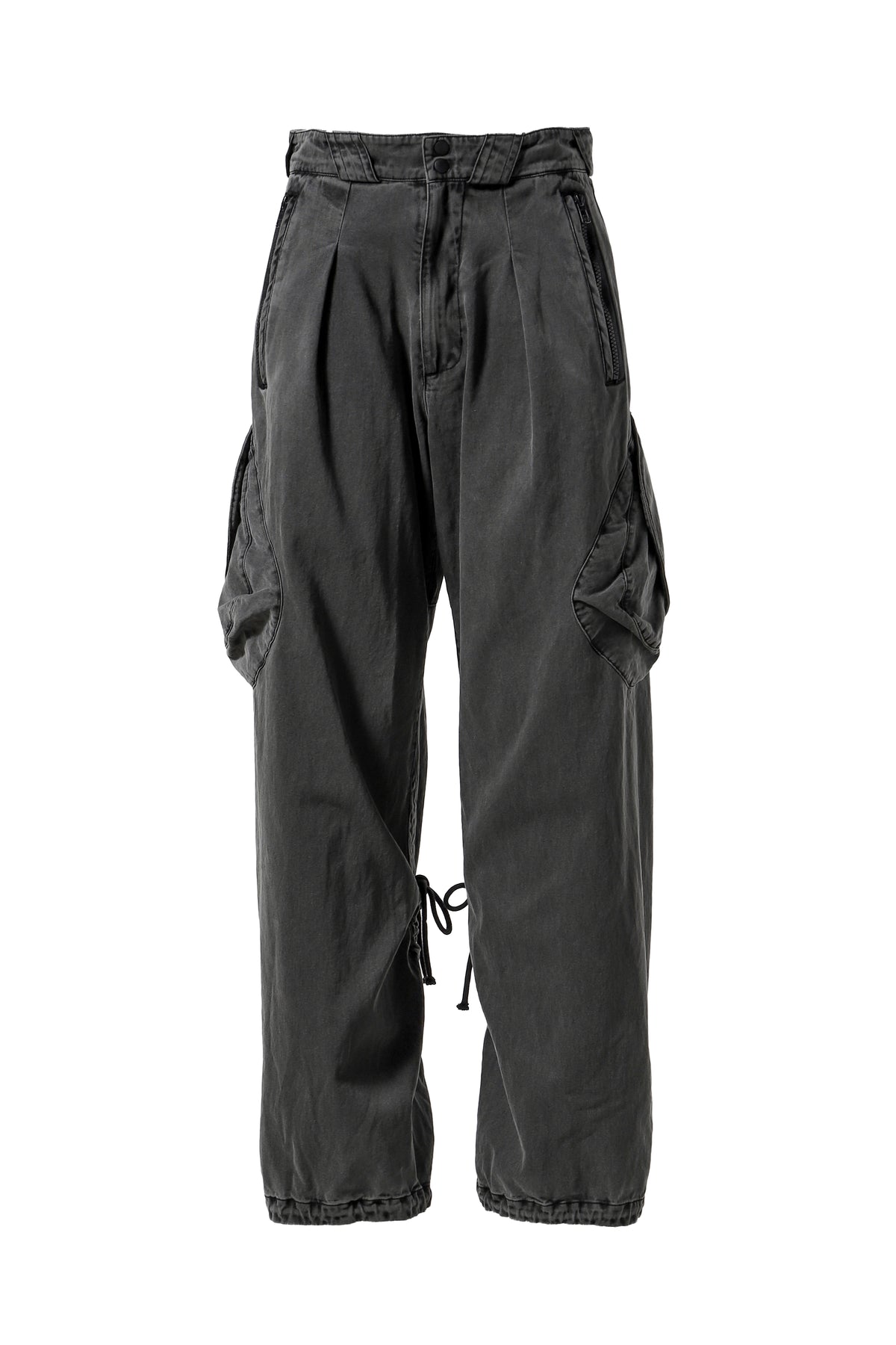 DYED CARGO PANTS / DARK GRY