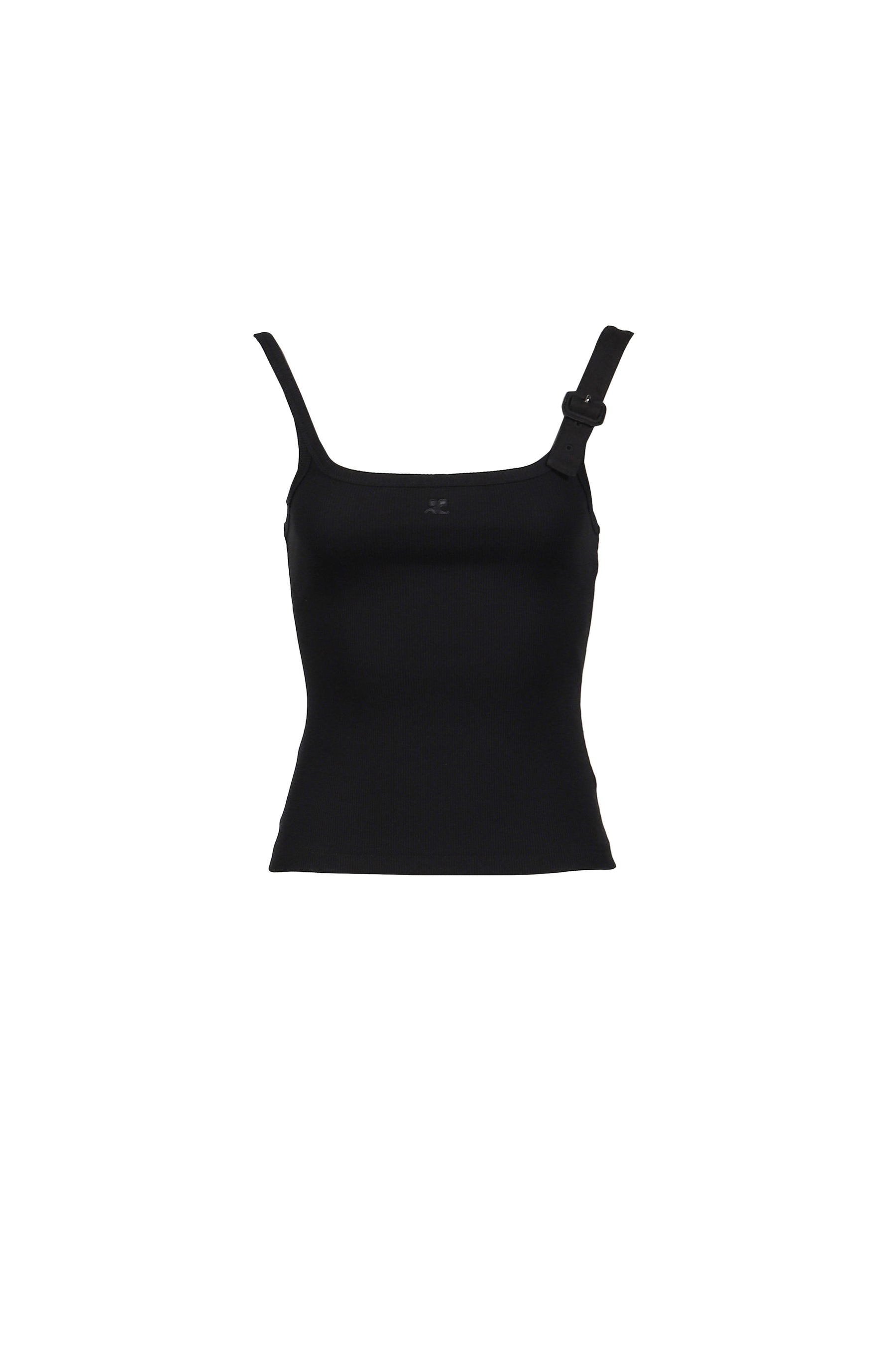 BUCKLE 90'S RIB TANK TOP / BLK