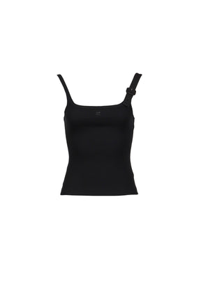 BUCKLE 90'S RIB TANK TOP / BLK