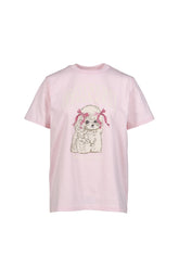 BASIC COTTON JERSEY T-SHIRT / CHALK PNK