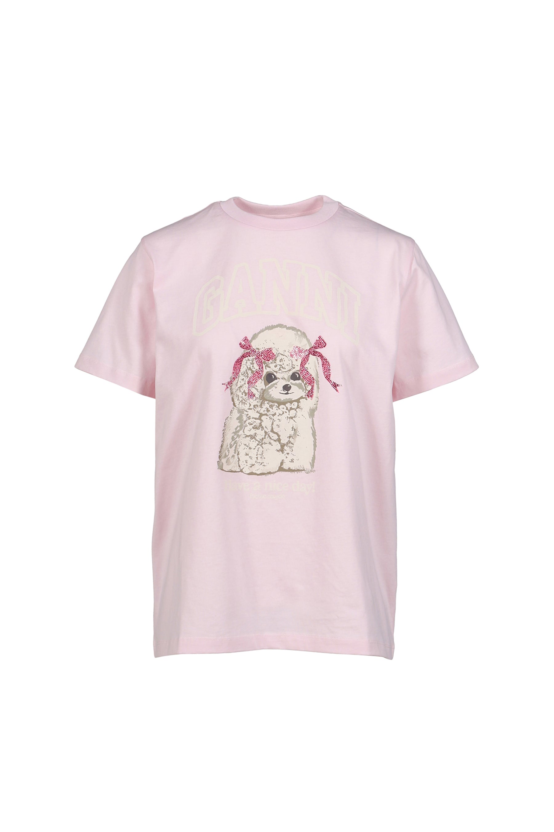 BASIC COTTON JERSEY T-SHIRT / CHALK PNK