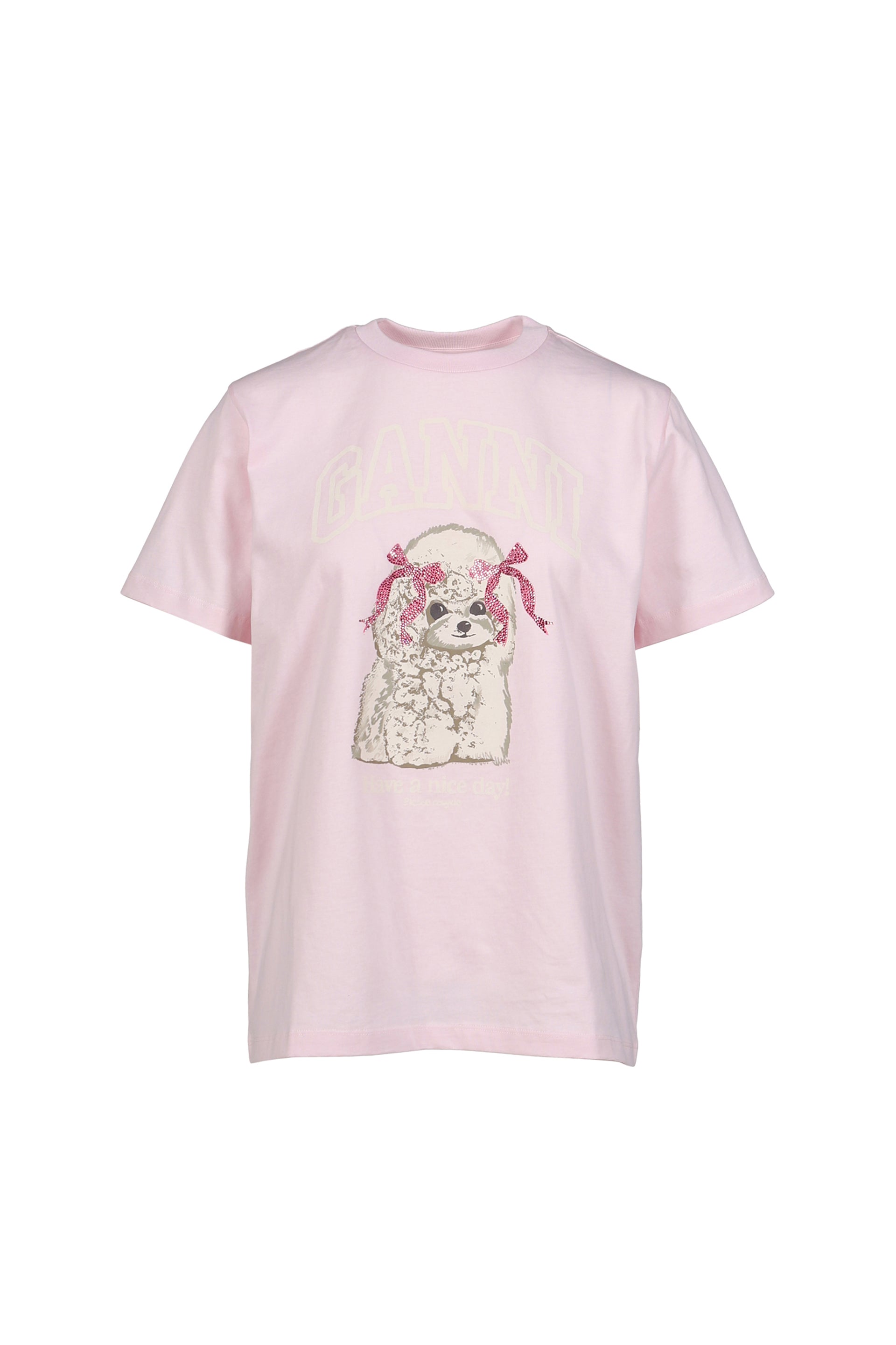 BASIC COTTON JERSEY T-SHIRT / CHALK PNK