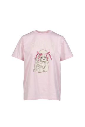 BASIC COTTON JERSEY T-SHIRT / CHALK PNK