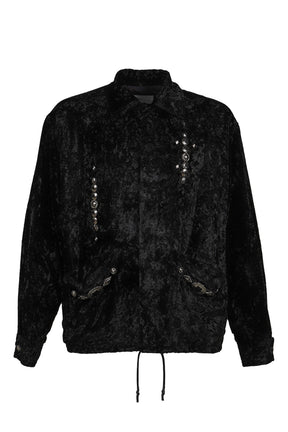 CRUSH VELVET BLOUSON / BLACK 