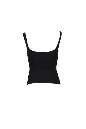 BUCKLE 90'S RIB TANK TOP / BLK