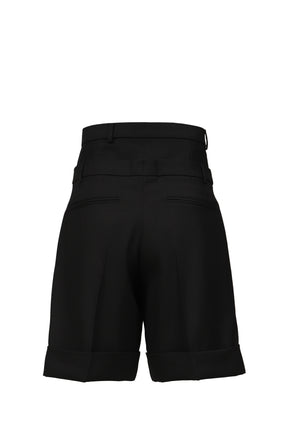 DOUBLE WAIST WOOL SHORT / BLK TAILORING WOOL