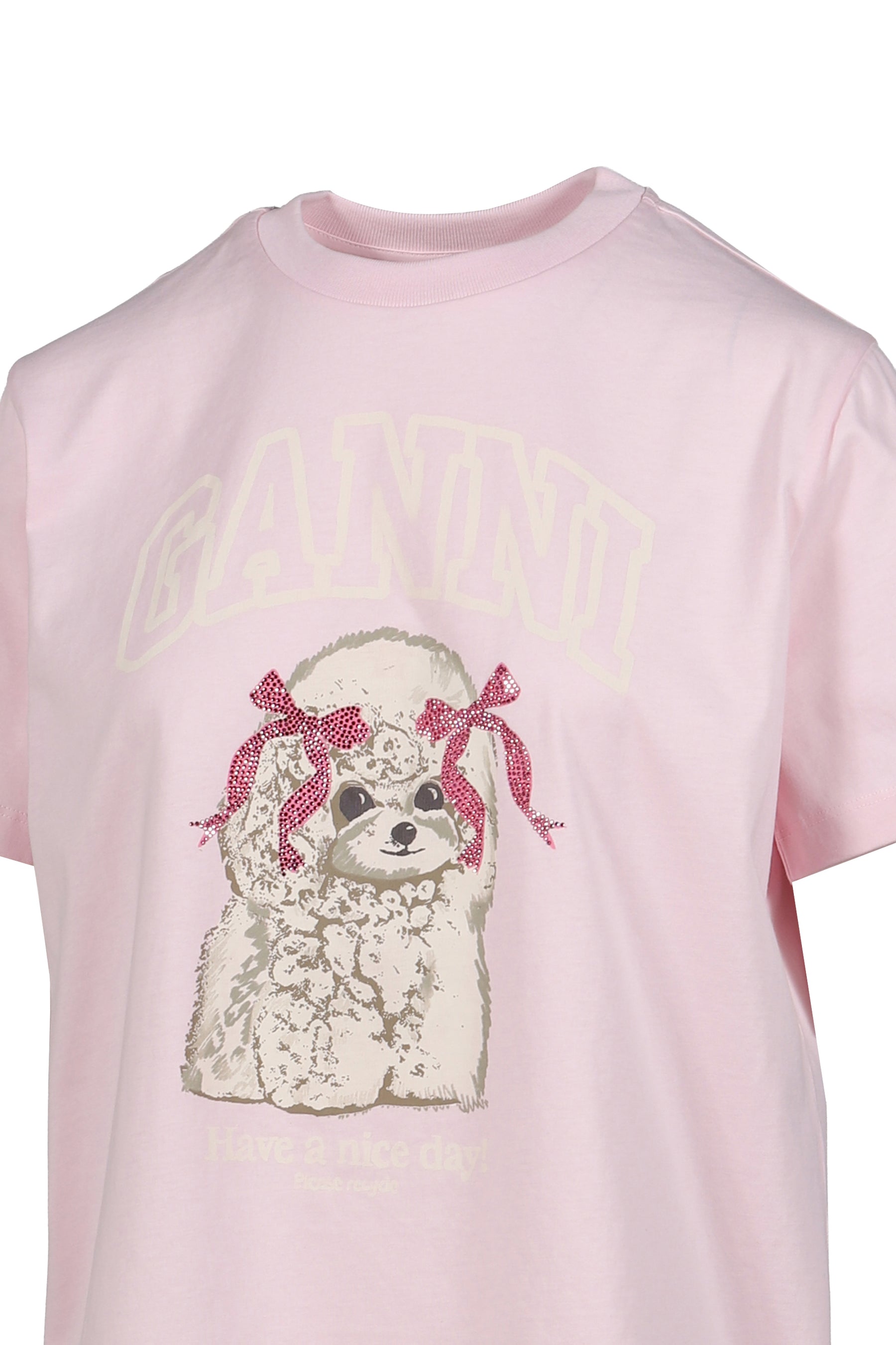 BASIC COTTON JERSEY T-SHIRT / CHALK PNK