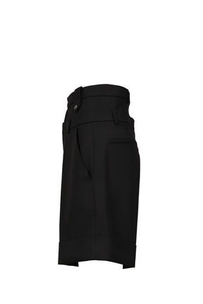 DOUBLE WAIST WOOL SHORT / BLK TAILORING WOOL
