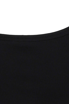 BUCKLE 90'S RIB TANK TOP / BLK